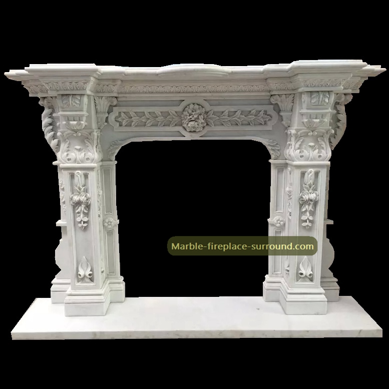 antique fireplace mantels white marble
