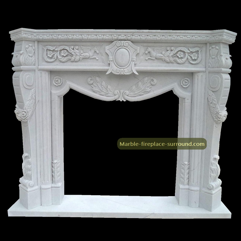 cheap fireplaces white marble