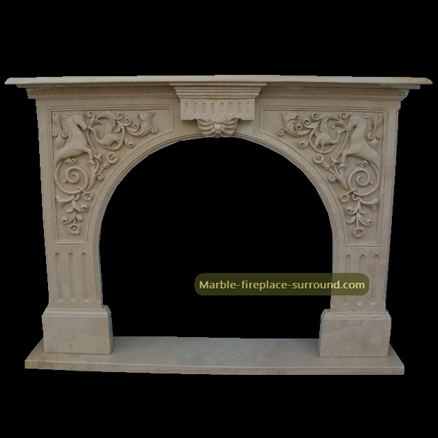 statuary marble fireplace mantel