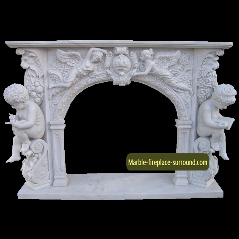 angel fireplace frame
